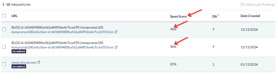 spammy websites