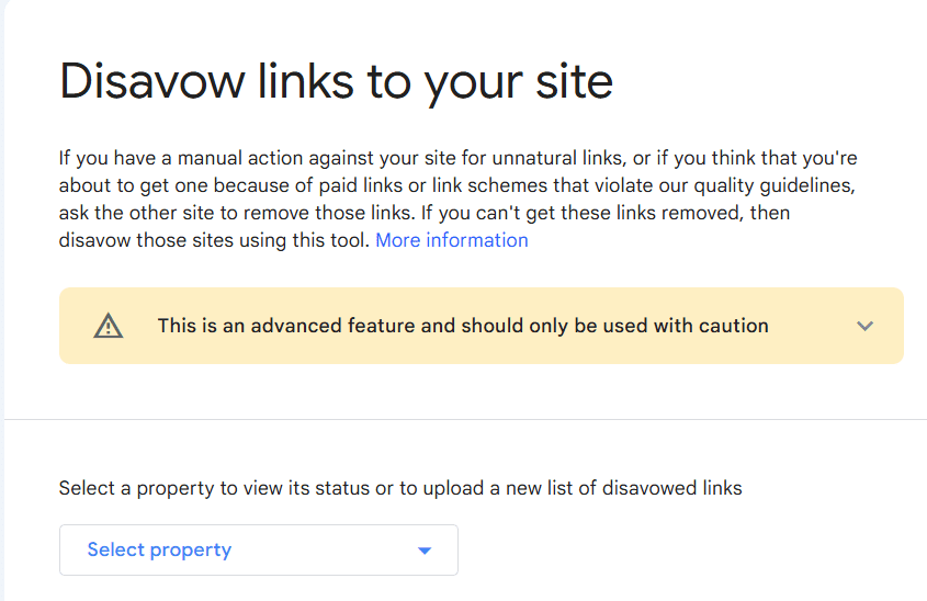 google disavow