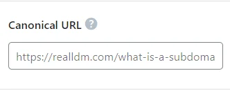 Canonical URL
