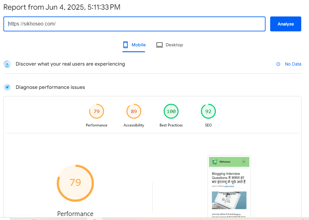 Google PageSpeed Insights