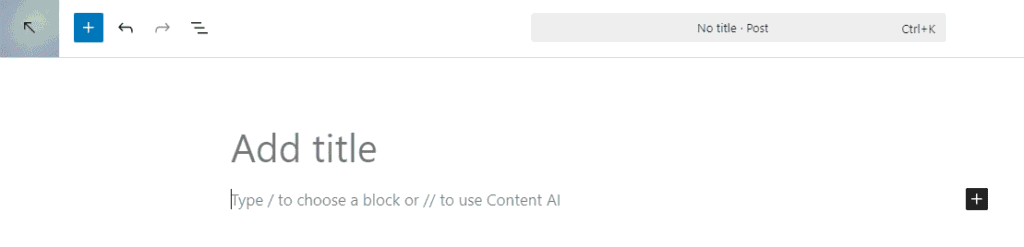 Wordpress post editor 